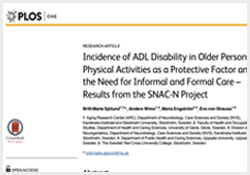 Incidence of ADL Disability in Older Persons, Physical Activities as a Protective Factor and the Need for Informal and Formal Care –Results from the SNAC-N Project