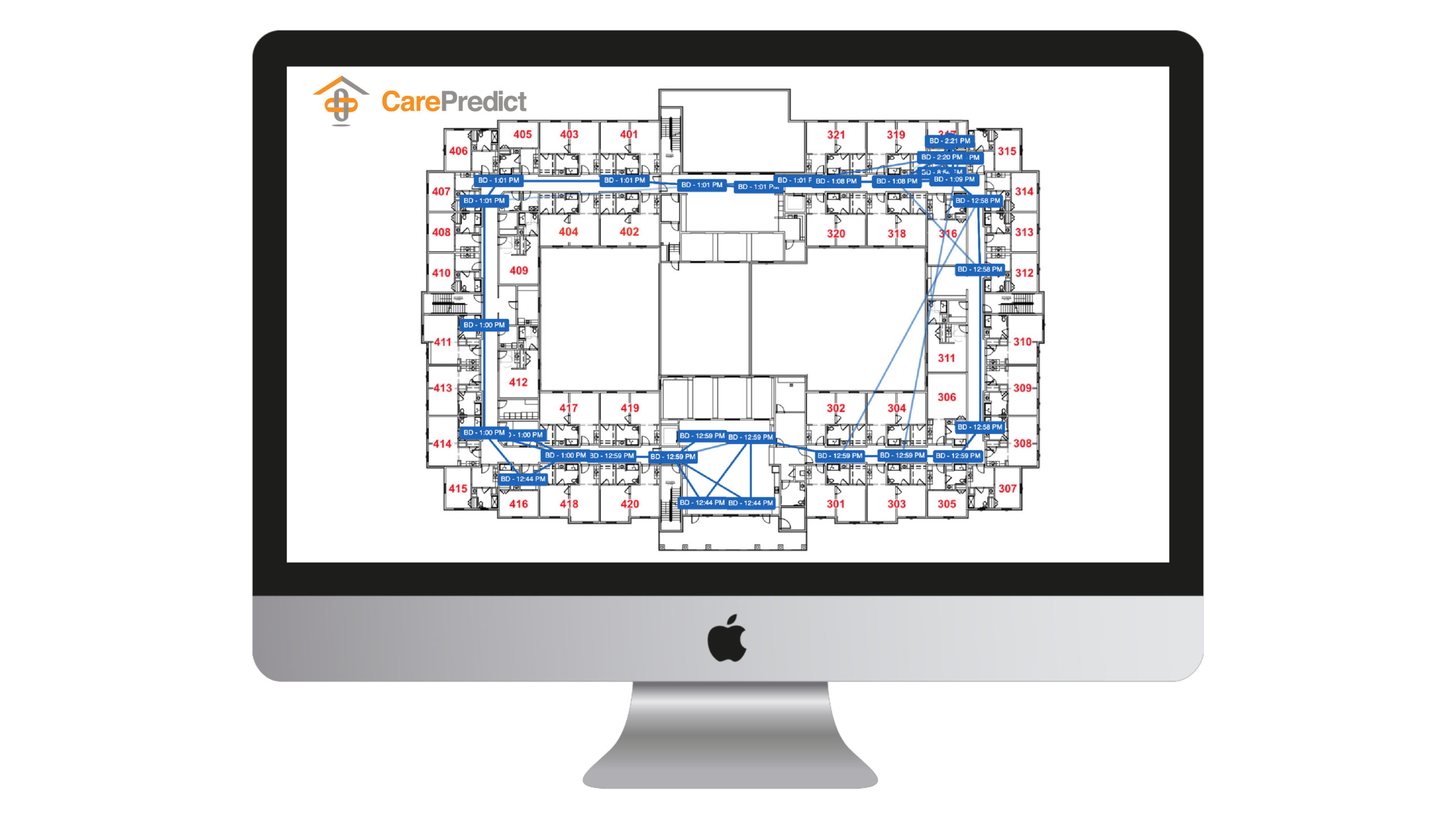 CarePredict PinPoint Contact Tracing for senior living facilities and nursing homes